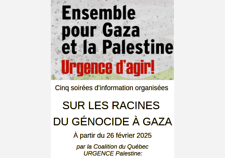 Palestine Québec dans International